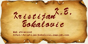 Kristijan Bokalović vizit kartica